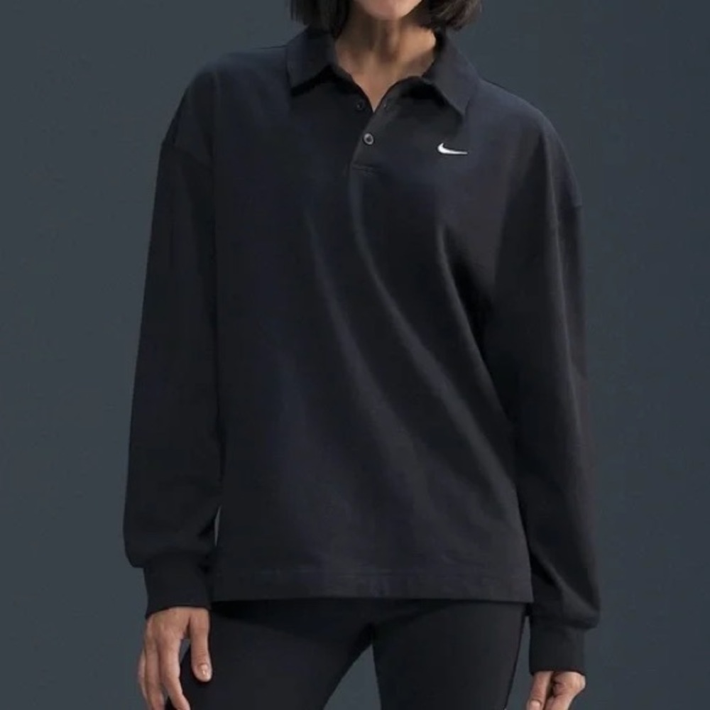 Nike Essential Oversized Long Sleeve Polo : Small